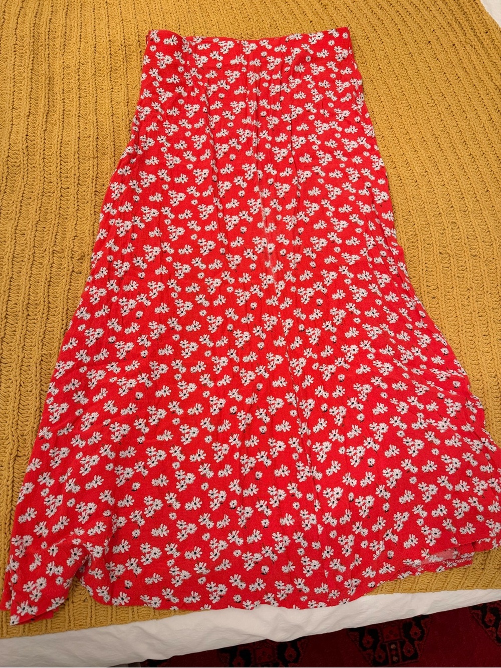 Pink Zara Floral Midi Skirt - Picture 4 of 5